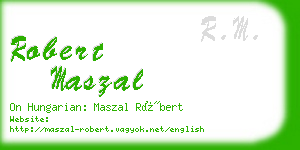 robert maszal business card
